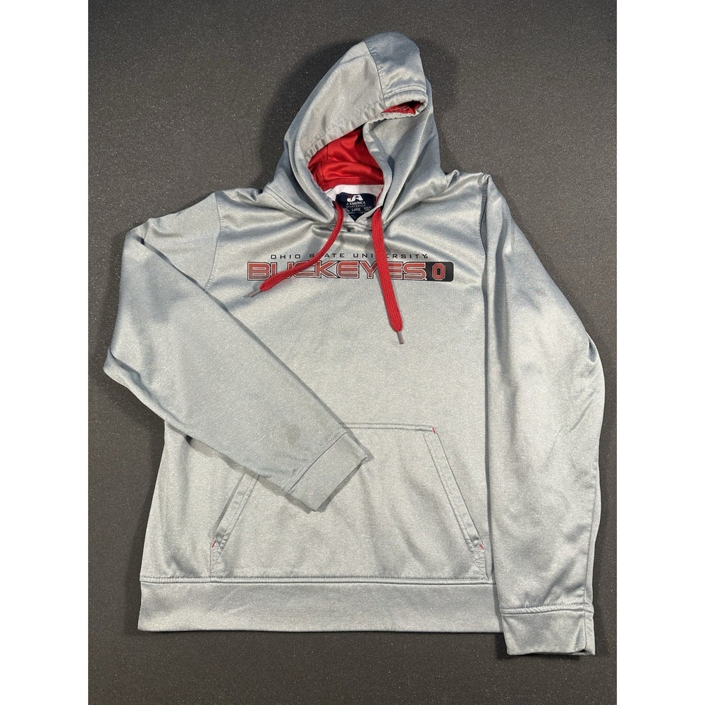 Vintage Ohio State Hoodie Silver/Red